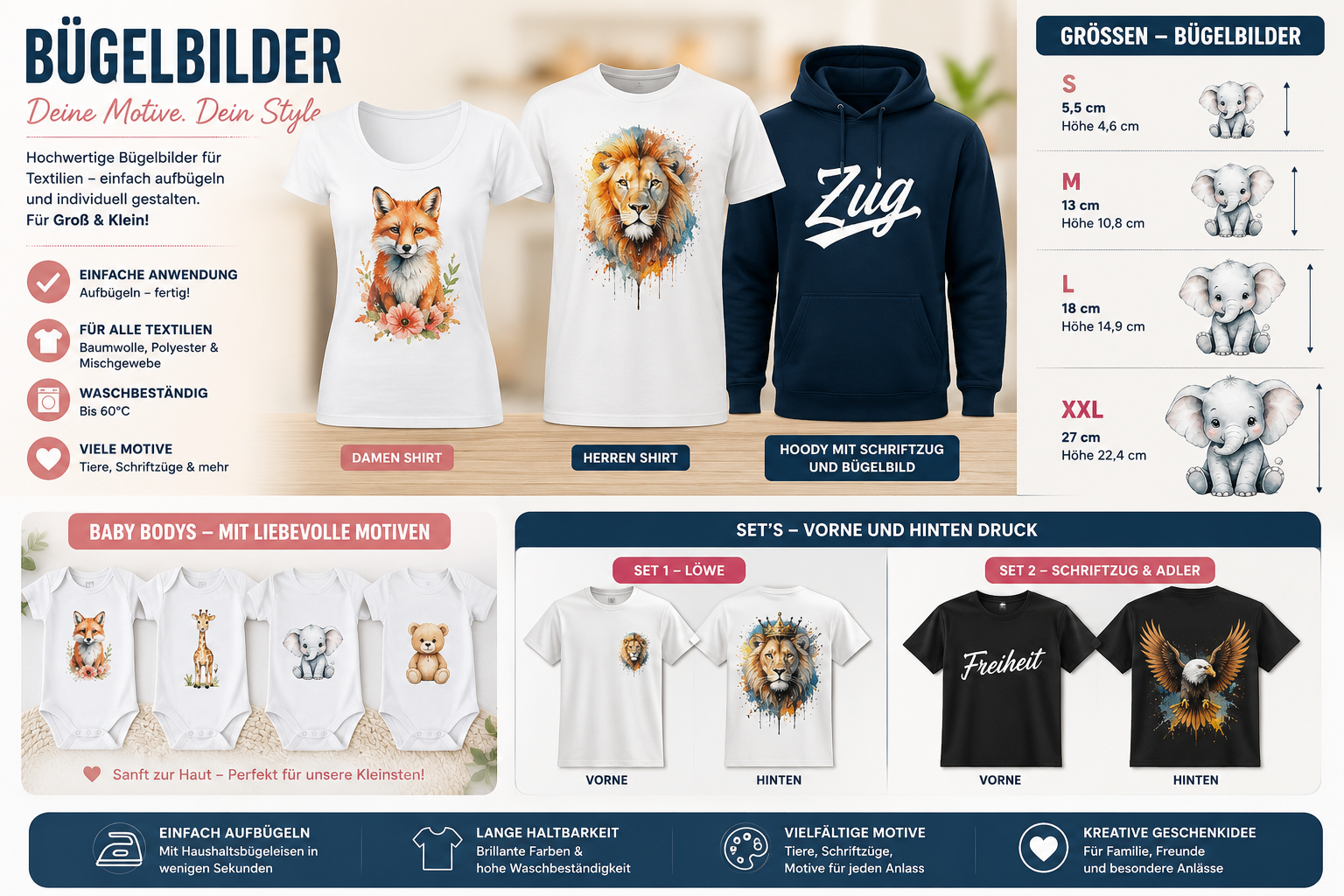 Bügelbilder Katalog für Hochwertige Designs für kreative Veredelungen - Nicky's Kleiderstuebchen