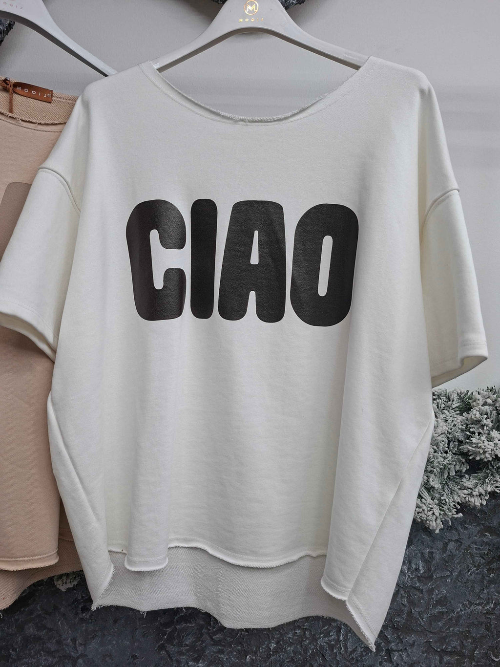T-Shirt Mit Aufdruck Ciao - Nicky's Kleiderstuebchen
