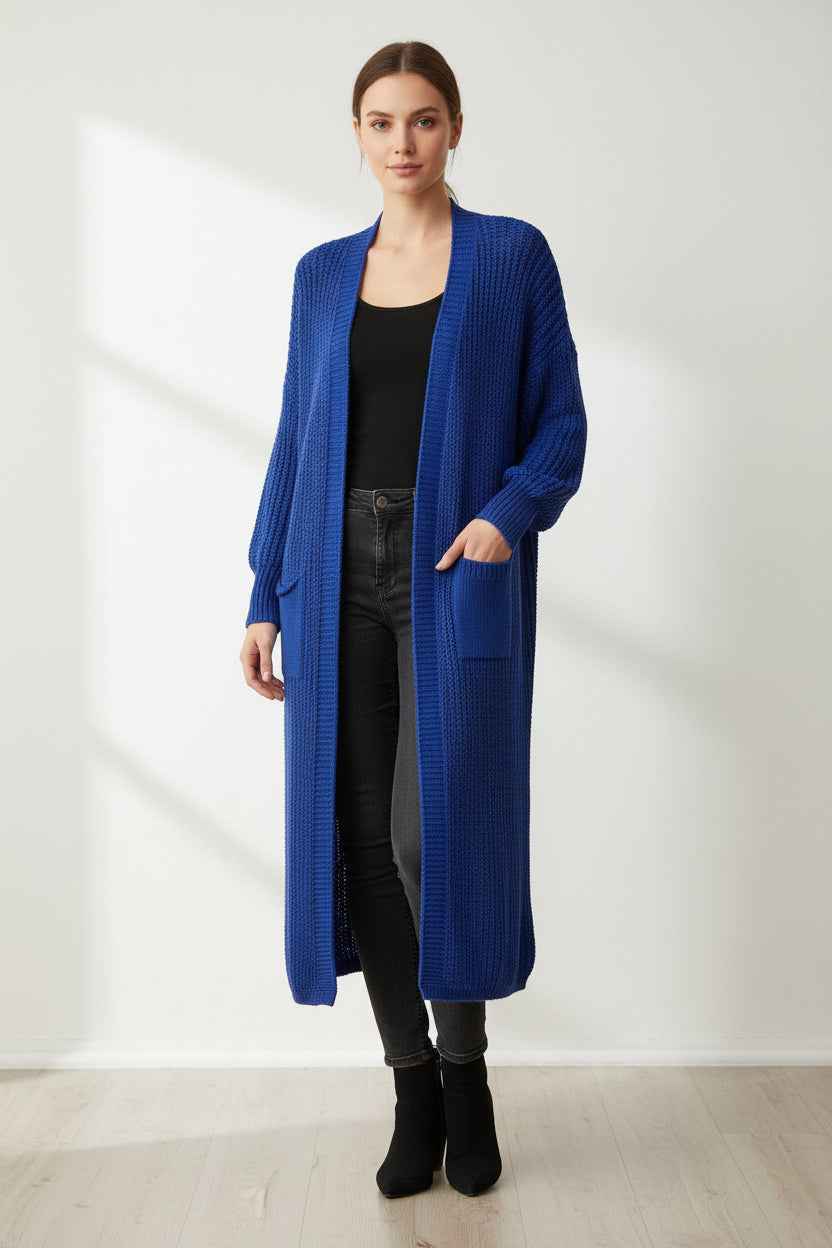 Strick Long Jacke  Cardigan mit Taschen - Nicky's Kleiderstuebchen