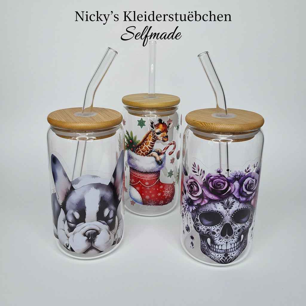 Nicky's Kleiderstuebchen Selbstgemachte Glaßbecher in 2 Größen für jeden Anlass - Nicky's Kleiderstuebchen