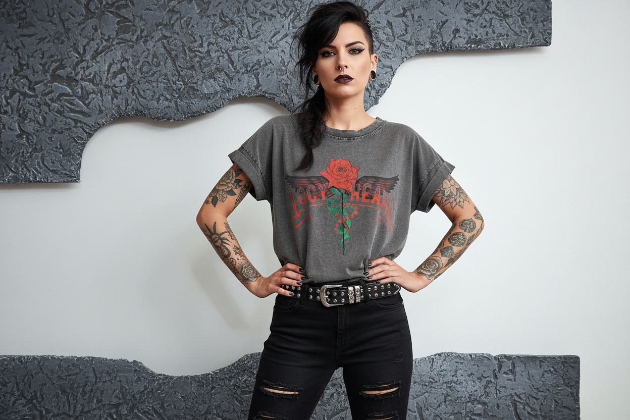 Toby Herz Shirt verwischte Optik – Stylisches Design für Trendsetter - Nicky's Kleiderstuebchen