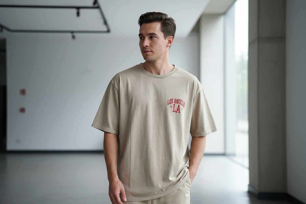 T-Shirt mit LA Aufdruck vorne und hinten – Stylisches Tshirt für jeden Anlass - Nicky's Kleiderstuebchen