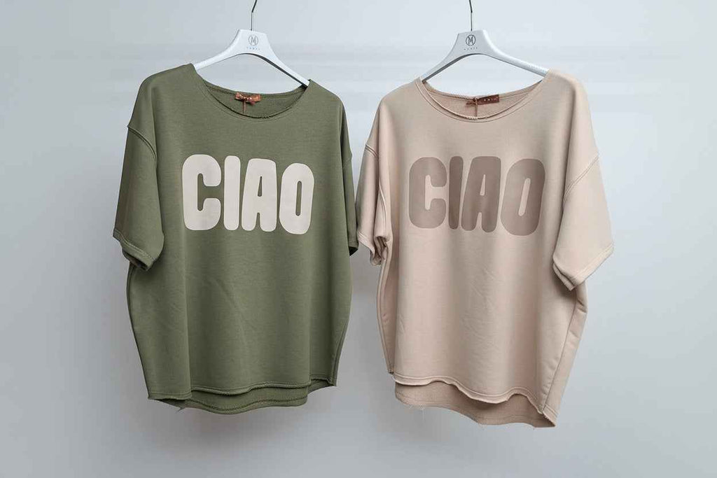T-Shirt Mit Aufdruck Ciao - Nicky's Kleiderstuebchen