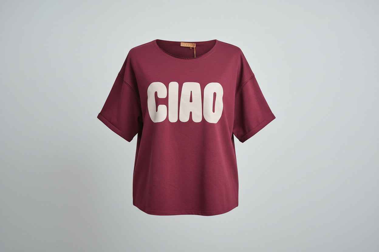 T-Shirt Mit Aufdruck Ciao - Nicky's Kleiderstuebchen