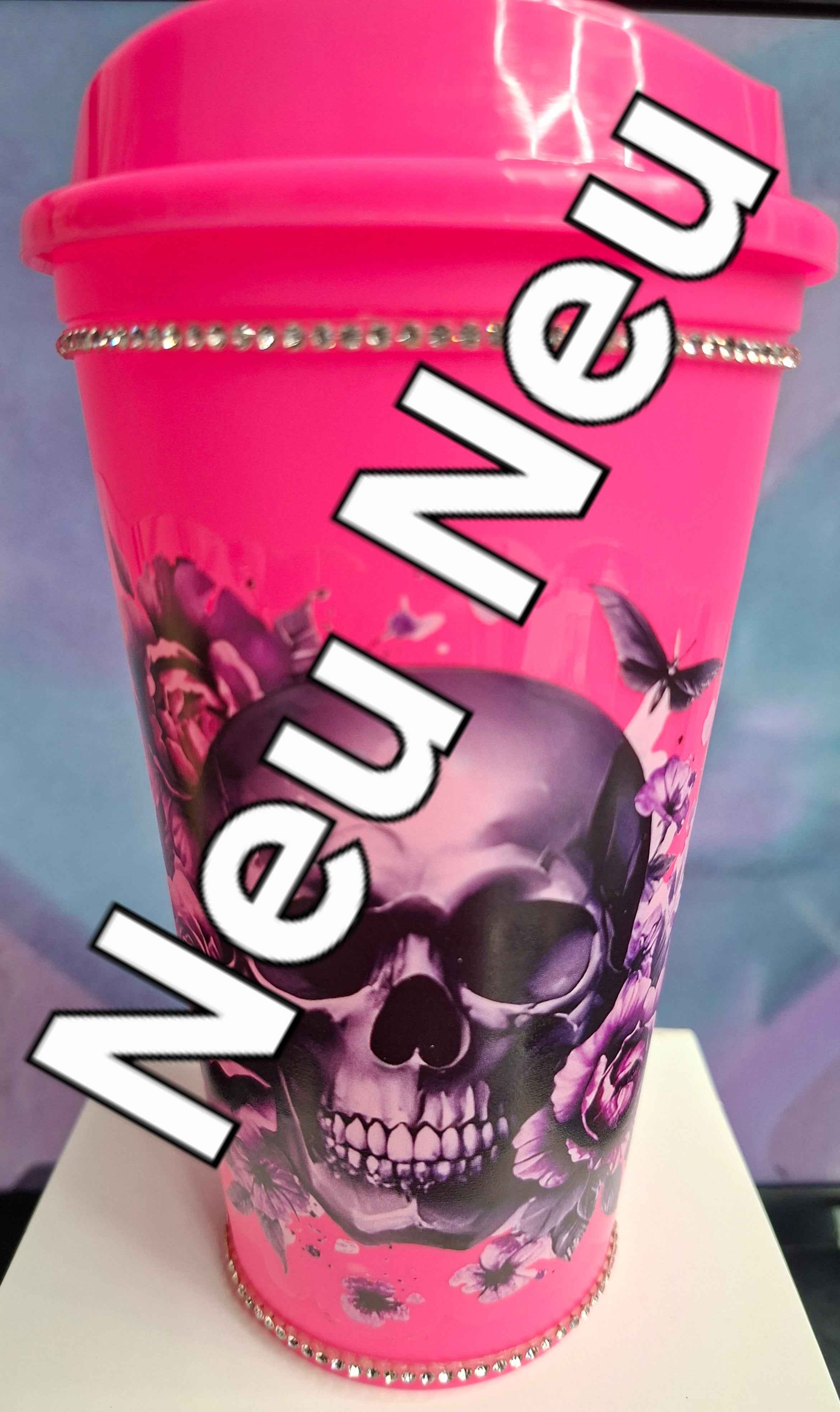 Trinkbecher in Pink mit verschiedenen Motiven - Ideal für jeden Anlass - Nicky's Kleiderstuebchen